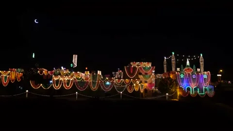Lighting show at the event of eid milad-dn-nabbi in Pakistan (5) Stock Footage 199272877