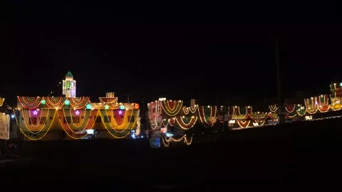 Lighting show at the event of eid milad-dn-nabbi in Pakistan (12) Stock Footage 199272967
