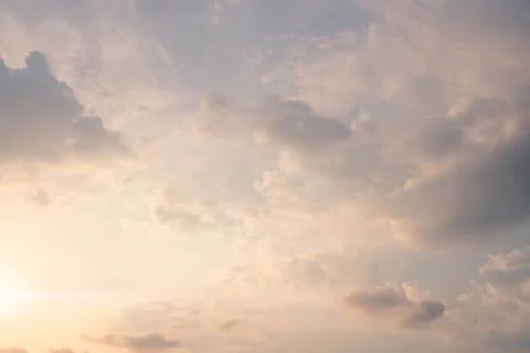 Lighting from sky past down to cloud.cloud pastel background Stock Photos