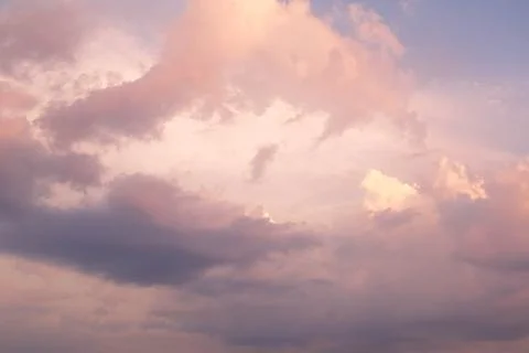 Lighting from sky past down to cloud.cloud pastel background Foto stock