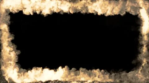 Lighting smoke square frame, isolated - object 3D illustration Иллюстрация