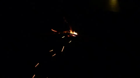 Lighting A Sparkler With Another Sparkler HD Stock Footage 7746352
