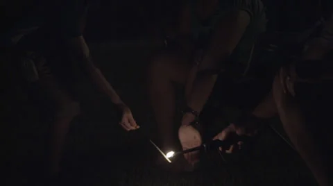 Lighting A Sparkler Stock Footage 26108856