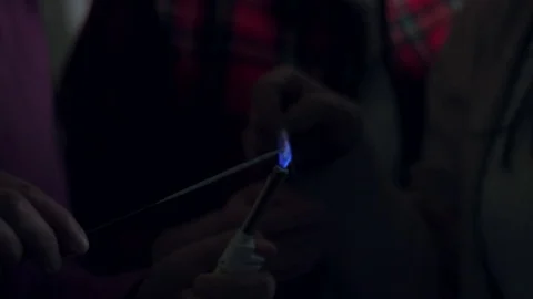 Lighting up the Sparklers  Stock-Footage 83585725