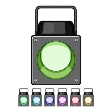 Lighting spotlight stage cartoon vector graphic Stock Illustration