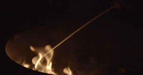 Lighting up stick with fire flame Stock Footage 73548951