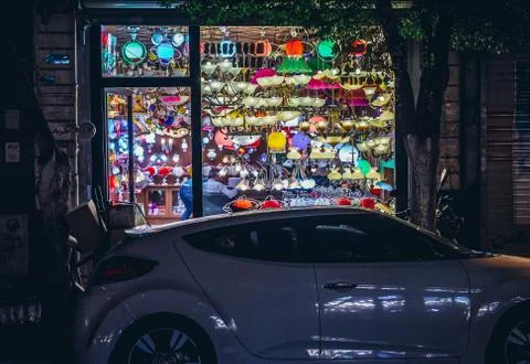 Lighting store in Tehran, Iran Stock Photos
