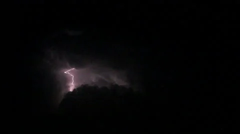 Lighting Storm in the night Stock Footage