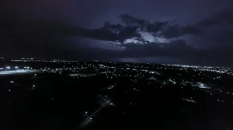 Lighting Storm Rolling Filmed in B/W Stockbeeldmateriaal 42264694