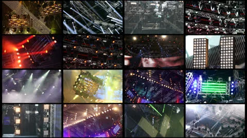 Lighting system on stage (composition) Stock Footage 23135538