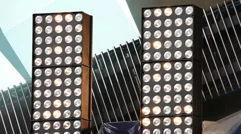 Lighting system on stage Stock Footage 11063241