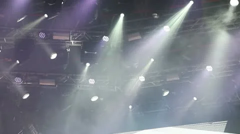 Lighting system on stage Stock Footage 11063877