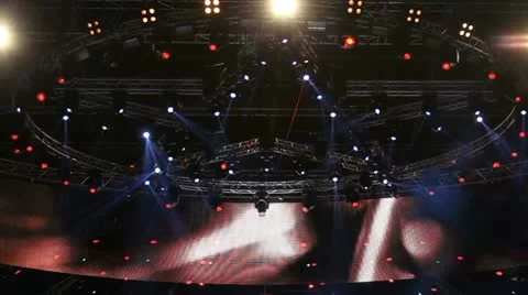 Lighting system on stage Video stock 11336699