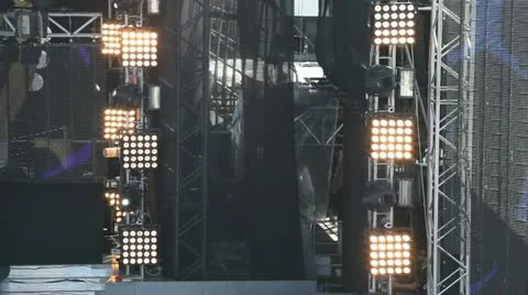 Lighting system on stage Video stock 11339813