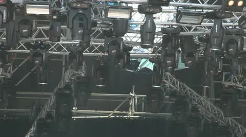 Lighting system on stage Video stock 11339886