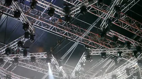 Lighting system on stage Video stock 11339971