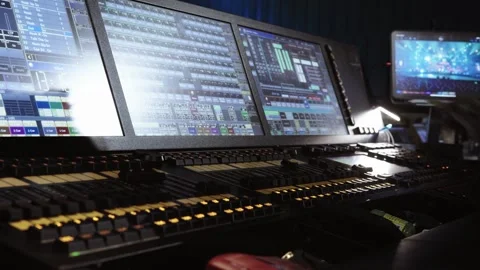 Lighting Technician Adjusting Controls at Event Stock Footage 274001825