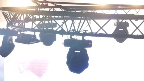 Lighting technology. Light at the disco Stock Footage 81277275