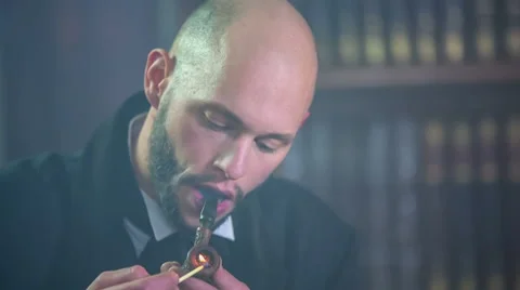 Lighting up the tobacco Stock Footage 49426482