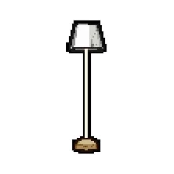 Lighting torchere pixel art vector illustration Stock Illustration
