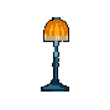 Lighting torchere pixel art vector illustration Stock Illustration