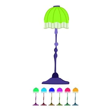 Lighting torchere vector cartoon graphic Stock Illustration