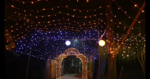 Lighting wedding decoration 04 Stock Footage 282655632