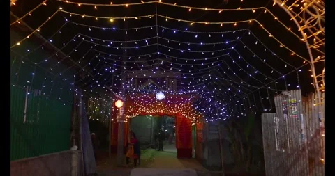 Lighting wedding decoration 06 Stock Footage 282655630