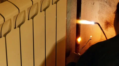 Lighting Welding Torch Stock Footage 43384864