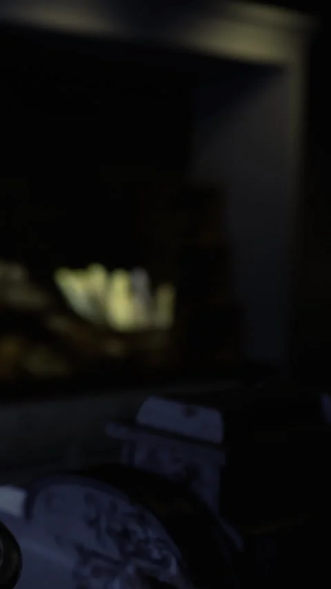 Lighting in a working room during evening hours Stock Footage 331689917