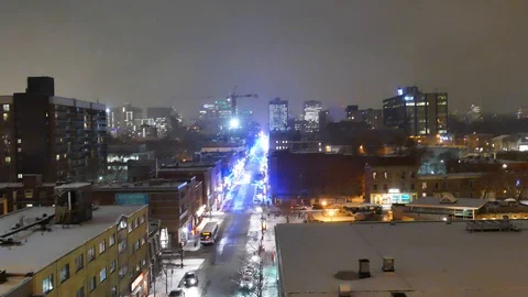 Lightly street at night Stock Footage 125548592