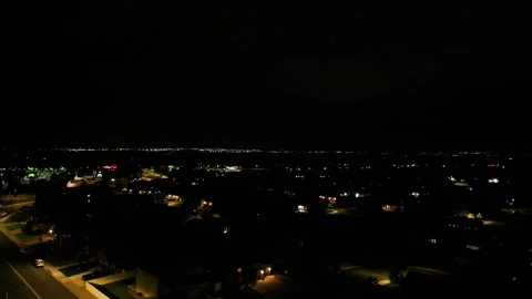 Lightning 01 | Summer Storm | Town | 4K Drone Footage Stock Footage 289774207