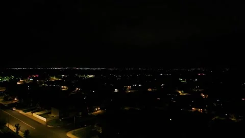 Lightning 02 | Summer Storm | Town | 4K Drone Footage Stock Footage 289774283