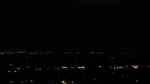 Lightning 06 | Summer Storm | Town | 4K Drone Footage Stock Footage 289773976