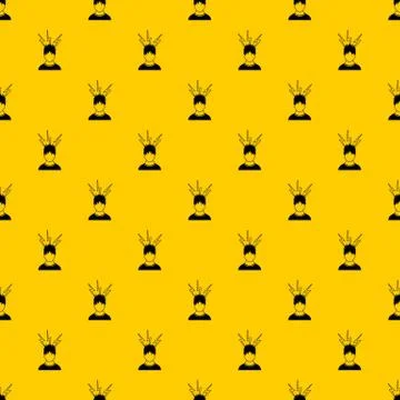 Lightning above the head of man pattern vector Stock Illustration
