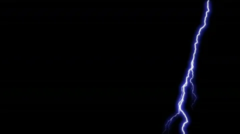 Lightning with alpha Stock Footage