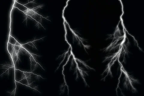 Lightning among the clouds texture background Illustration