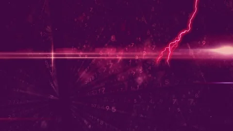 Lightning and binary codes Stock Footage 108881368