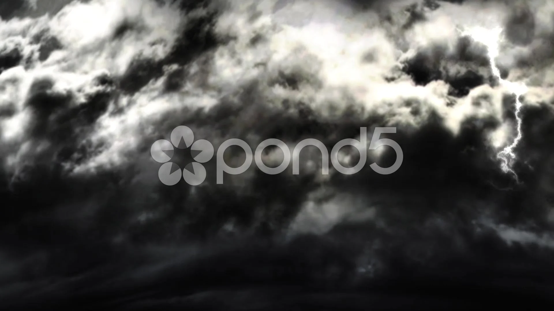 Lightning And Dark Clouds Backgroundvi Stock Video Pond5
