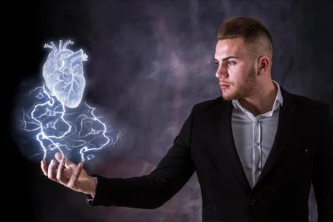 Lightning And Heart Stock Photos