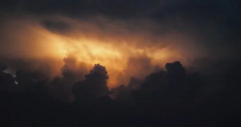 Lightning and thunder on dark sky, drama... | Stock Video | Pond5