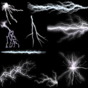 Lightning and thunder Illustrazione stock