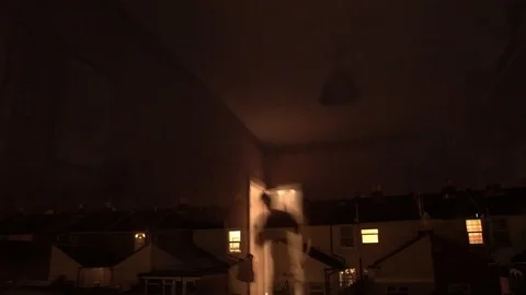 Lightning and thunderstorm time-lapse above Southsea, UK, a time-lapse video Stock Footage 95269212