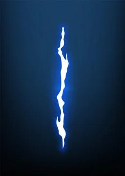Lightning animation with sparks. Electricity thunderbolt danger, light electric Stock Illustration