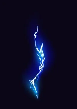 Lightning animation with sparks. Electricity thunderbolt danger, light electric Stock Illustration