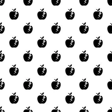 Lightning apple pattern vector seamless Stock Illustration