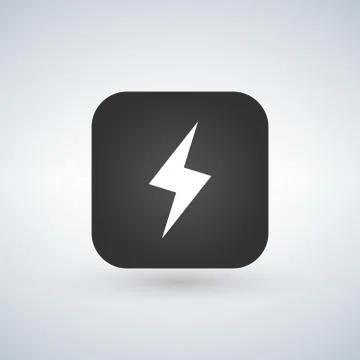 Lightning application button icon. vector illustration isolated on white. Stock Illustration