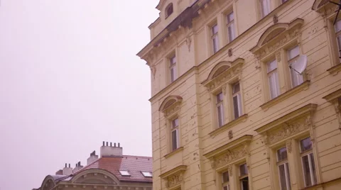 Lightning Arcs Rain Prague Storm Buildings - 4k Stock Footage 60662640