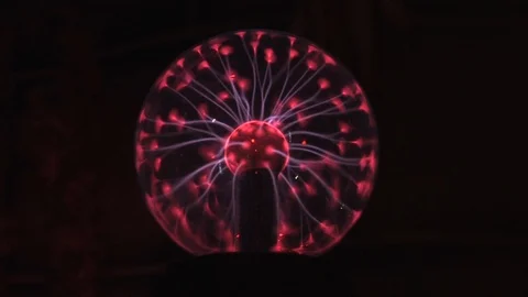 Lightning Ball Close Up and Focus Rack Stock Footage 93853220