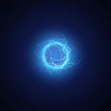 Lightning ball. Electric sphere. Stock Illustration